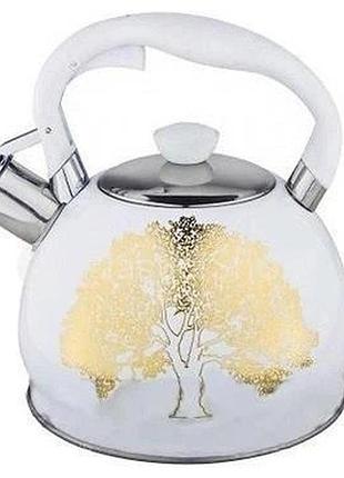 Чайник со свистком edenberg eb-1956 2 литра чайник из нержавеющей стали для всех видов плит white bs-23