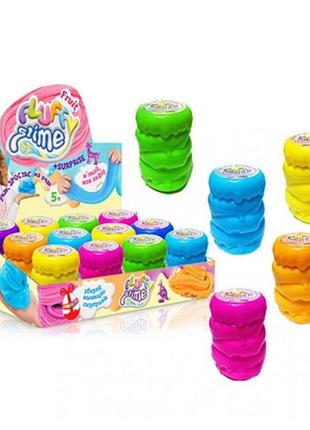В'язка маса fluffy slime 6 кольорів danko toys