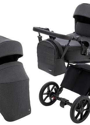 Коляска 2 в 1 bair kiwi plus soft bkp-219 графіт