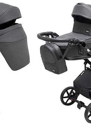 Коляска 2 в 1 для двойни bair kiwi duo soft bkd-219-1 графит