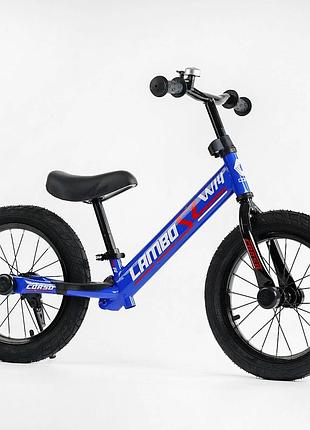 0935 l велобіг corso сталева рама, колеса надувні гумові 14, алюмінієві диски, дзвінок