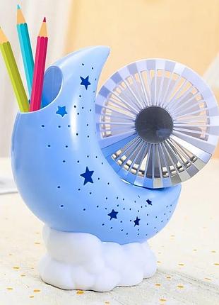 Настольный вентилятор hq66-21 со звёздной подсветкой и usb type-c