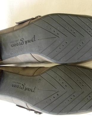 Кожаные туфли на маленьком каблуке paul green р.4,5/383 фото