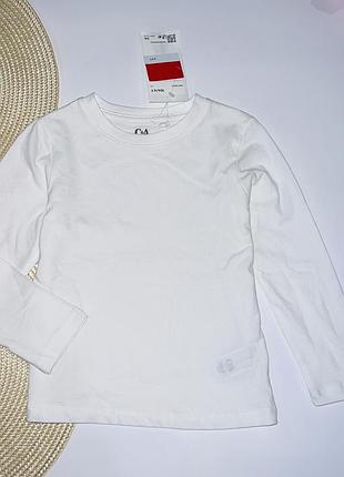 Базовий бавовняний реглан білого кольору. розмір: 104