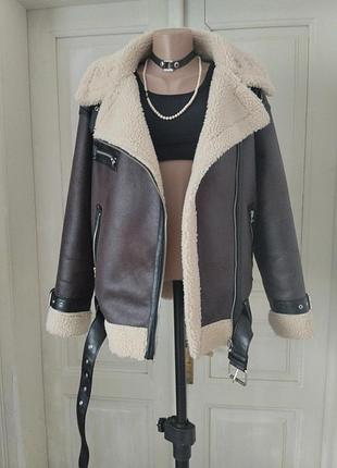 Дубленки авиатор зара