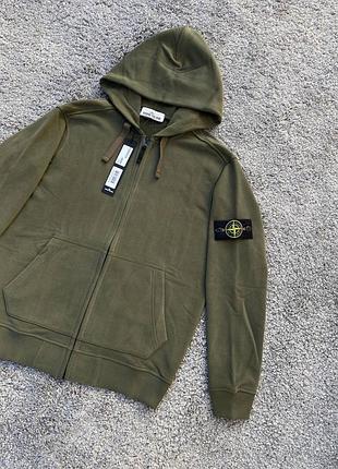 Зіп-худі stone island хакі 2