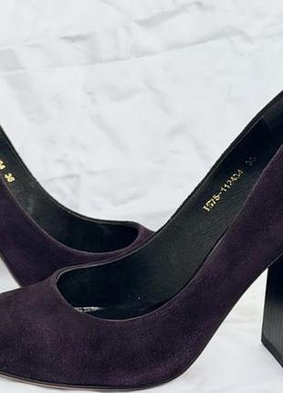 Туфлі жіночі з натурільної шкіри (замша), фіолетового кольору, 36 р.