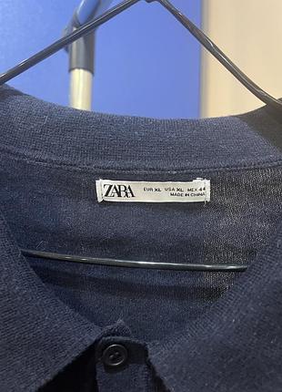 Кофта джемпер поло чоловіча zara xl синя 5