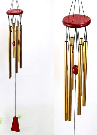 Колокольчик музыка ветра 6 трубочек арт.299 золото