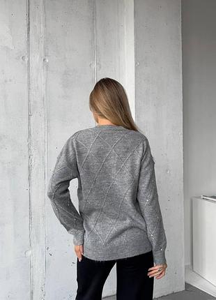 Удлиненный свитер оверсайз 3