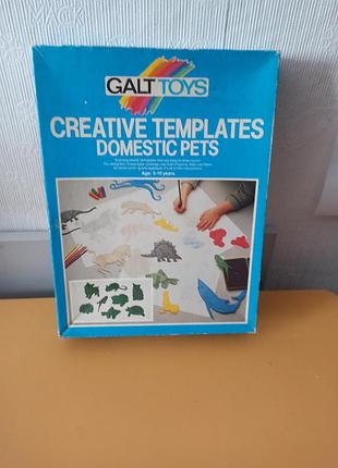 Набір трафаретів galt toys creative templates domestic pets.