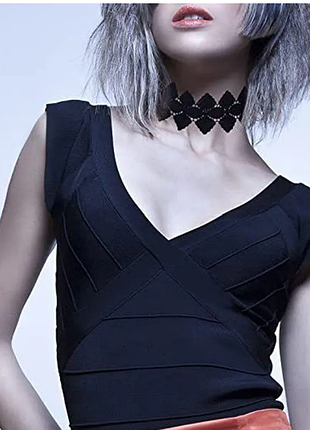 Сексуальне кольє-чокер леді квіткове листя