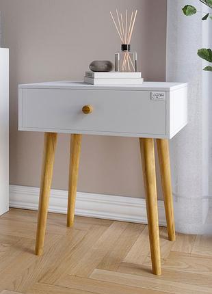 Тумба прикроватная lion хьюге-4 нимфея альба (белый) (lion-041001)