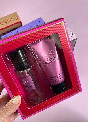 Парфумований набір в коробці спрей  лосьйон пакет pure seduction  victoria’s secret оригінал