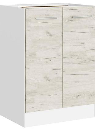 Кухонный модуль нижний эверест эко 600 дуб крафт белый/белый (без столешницы) 60х46х82 см (dtm-071025)