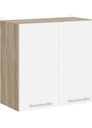 Кухонний модуль верхній еверест еко 600 дуб сонома/німфея альба (білий) 60х30х58 см (dtm-071050)