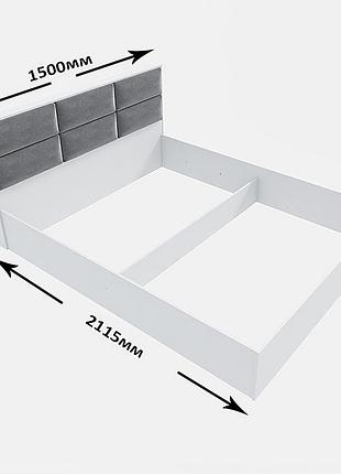 Ліжко двоспальне еверест кл-1400 лайт (без основи під матрац) 140х200 см німфея альба (dtm-4648)