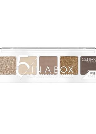 Тени палетка catrice paleta eyes shadow mini 5 in a box 010 golden nude look, 4г