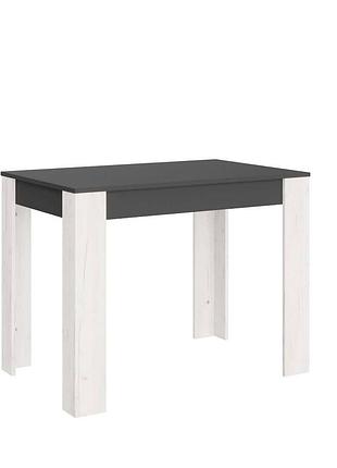 Обідній стіл еверест сто-1 110х65х77 см графіт/дуб крафт білий (dtm-071147)