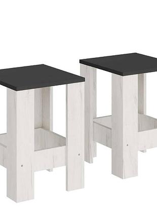 Табурет эверест т-1 (2шт.) графит/дуб крафт белый (dtm-071145)