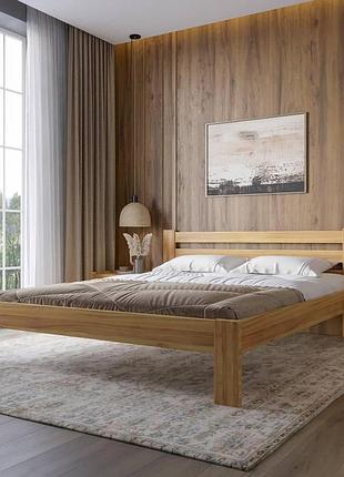 Односпальне дерев'яне ліжко mebigrand баварія горіх світлий 90х200 см (mbg-14708)