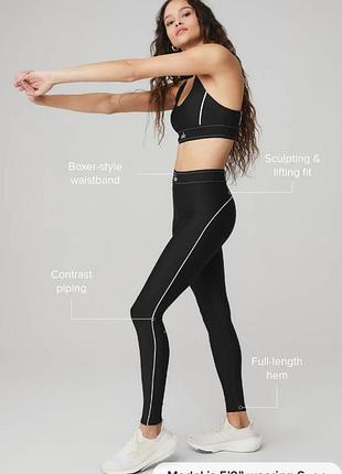 Оригінальний жіночий костюм alo yoga ало комплект легінси + топ сет ліфчик лосіни