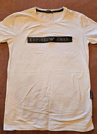 Футболка emporio armani, майка біла