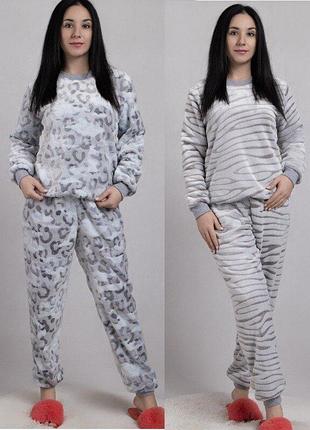 Пижама теплая женская махровая