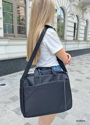 Сумка для ноутбука 39×28 | черная | для документов и путешествий