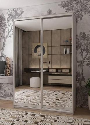 Шкаф-купе doros сити лайт кашемир 2 зеркала 150х60х225 (80736359)