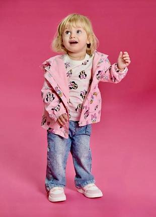 Курточка - вітровка демісезонна на флісі принт minnie mouse disney pepco (польща)