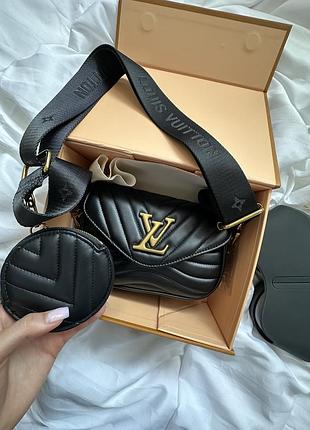 Сумочка new wave multi pochette bag black/gold🫶🏻
