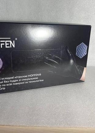 Нитриловые перчатки hoffen diamond grip s (черные) hoffen diamond grip - это профессиональные смотровые перчатки m
