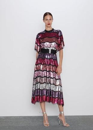 Плаття паєтки zara