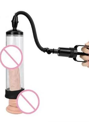 Мужской вакуумный насос для увеличения члена + лубрикант в подарок100 мл