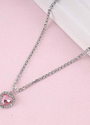 Колье чокер с подвеской сердце 6