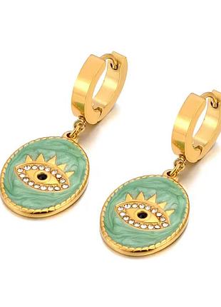 Серьги из нержавеющей стали «магический глаз»