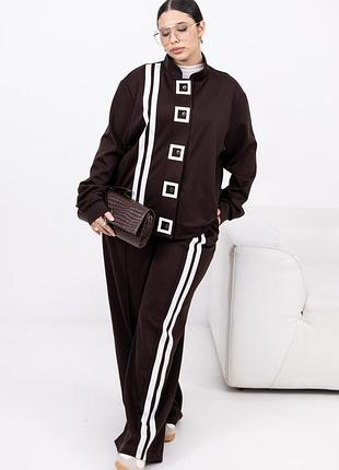Мега стильний жіночий трикотажний костюм