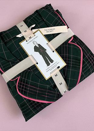 Фланелева піжама в зелену клітинку victoria's secret оригінал