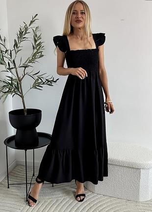 Красиве з воланом по низу та на рукавах плаття 👗