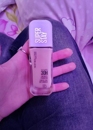 Тональна основа maybelline new york super stay lumi-matte foundation, 115