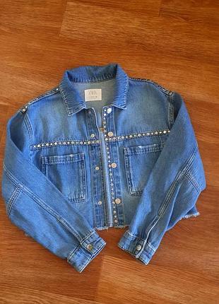 Джинсова куртка піджак zara на 13-14 років