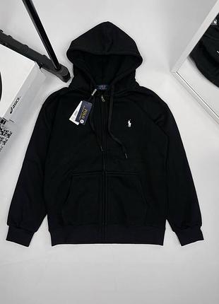 Худі зіп жіноче / чоловіче чорне з капюшоном осіннє весняне літнє