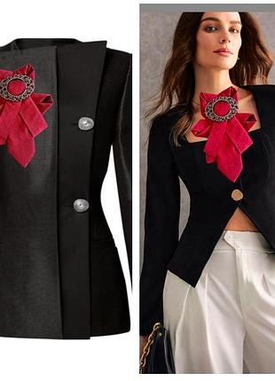 Стильный красный галстук унисекс трансформер h&amp;m,made in italy.