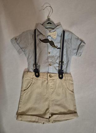 Летний костюм для мальчика на 12-18 месяцев, 80-86 см