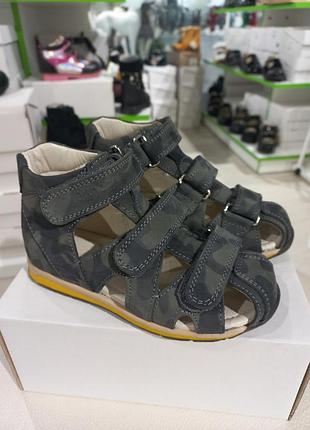 💛детские ортопедические босоножки, натуральная кожа, размер 26