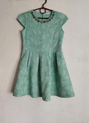 Сукня жакард з стразами на дівчинку 7-8р.