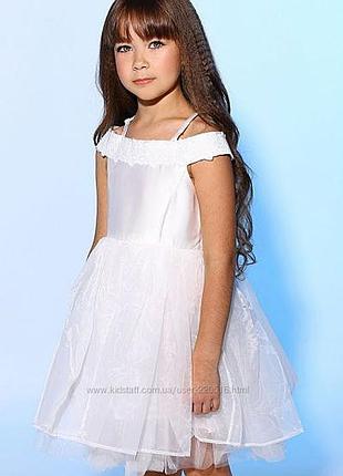Святкова біла сукня фатін на дівчинку 5-6 років