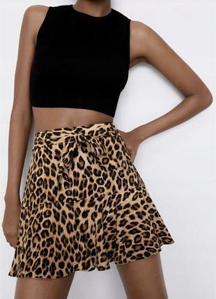 Леопардова спідниця zara