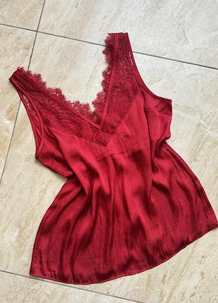 Жіночі червоний ажурний топ